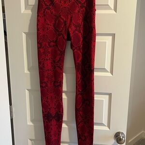 Lululemon Red Snakeskin Leggings size 6 or 8